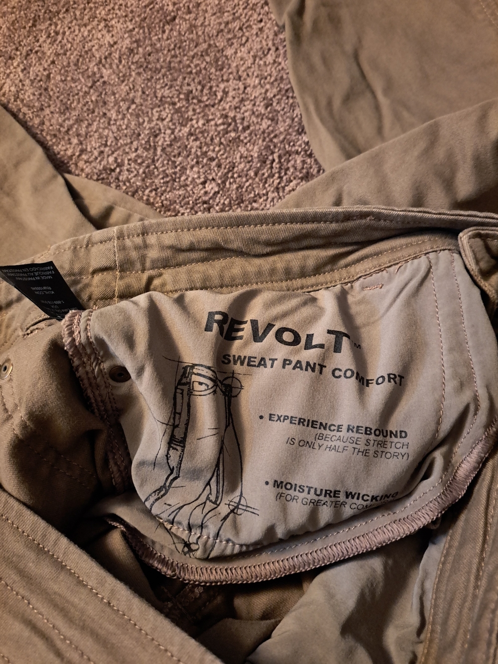 Kuhl Men's Rydr Pants,Olive-Brown Tactical Chinos - Picture 8 of 10